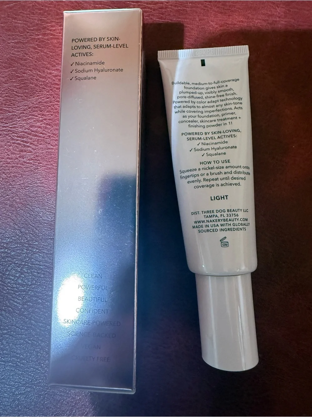 Nakery Beauty Skip the Line Plumping Velvet Liquid Foundation Medium 1.01 oz